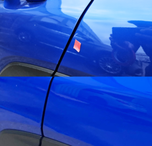 Subaru WRX rear fender quarter panel scratch removal